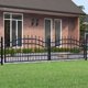 vidaXL vidaXL Brama z grotami, czarna, 305x120 cm, malowana proszkowo stal