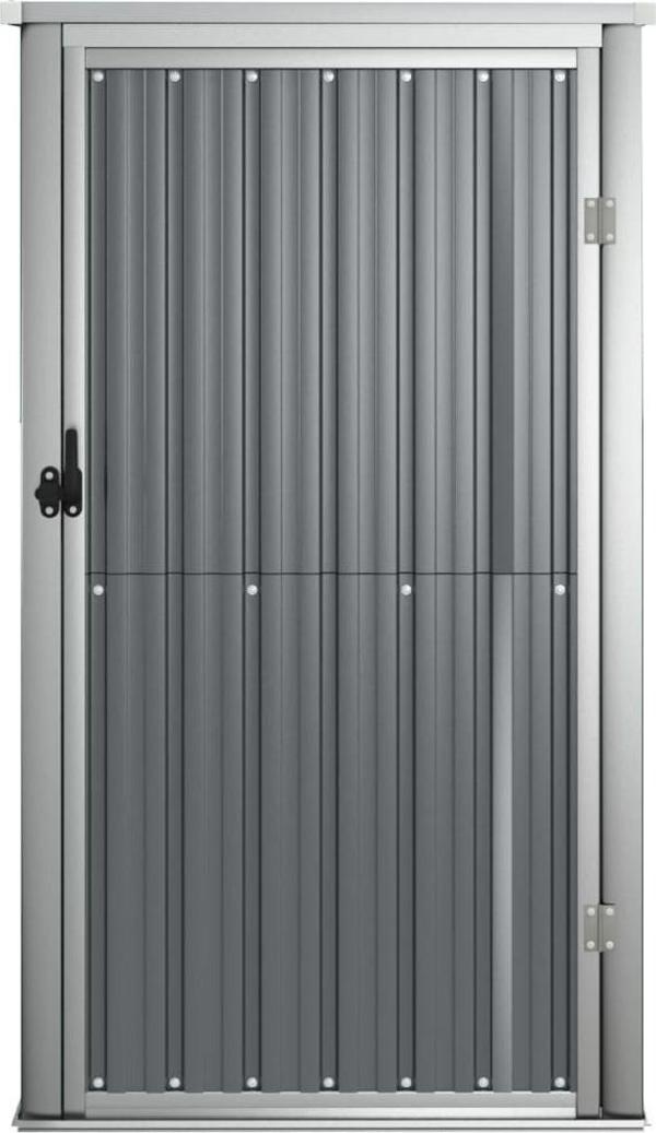 vidaXL vidaXL Szopa ogrodowa, szara, 88x89x161 cm, stal galwanizowana