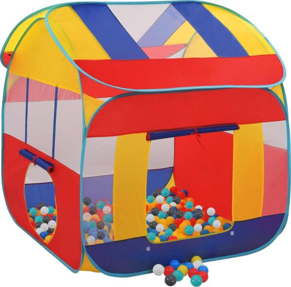 vidaXL Namiot do zabawy z 550 pilczkami, 123x120x126 cm