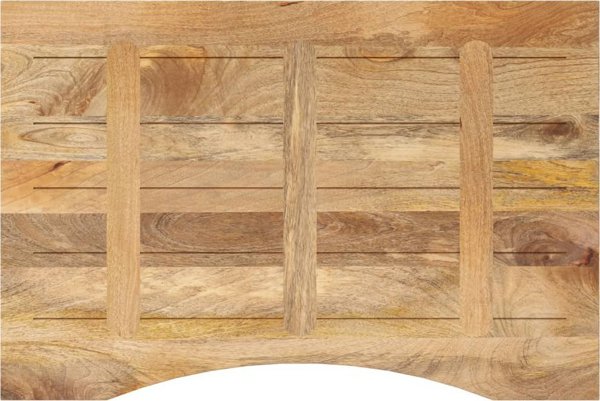 vidaXL Πάγκος γραφείου με κοπή, 90x60x2,5 cm, ακατέργαστο ξύλο μάνγκο