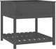 vidaXL Γλάστρα με ράφι, γκρι, 82,5x82,5x81 cm, από μασίφ πεύκο