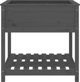 vidaXL Γλάστρα με ράφι, γκρι, 82,5x82,5x81 cm, από μασίφ πεύκο