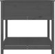 vidaXL Γλάστρα με ράφι, γκρι, 82,5x82,5x81 cm, από μασίφ πεύκο