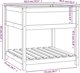 vidaXL Γλάστρα με ράφι, γκρι, 82,5x82,5x81 cm, από μασίφ πεύκο