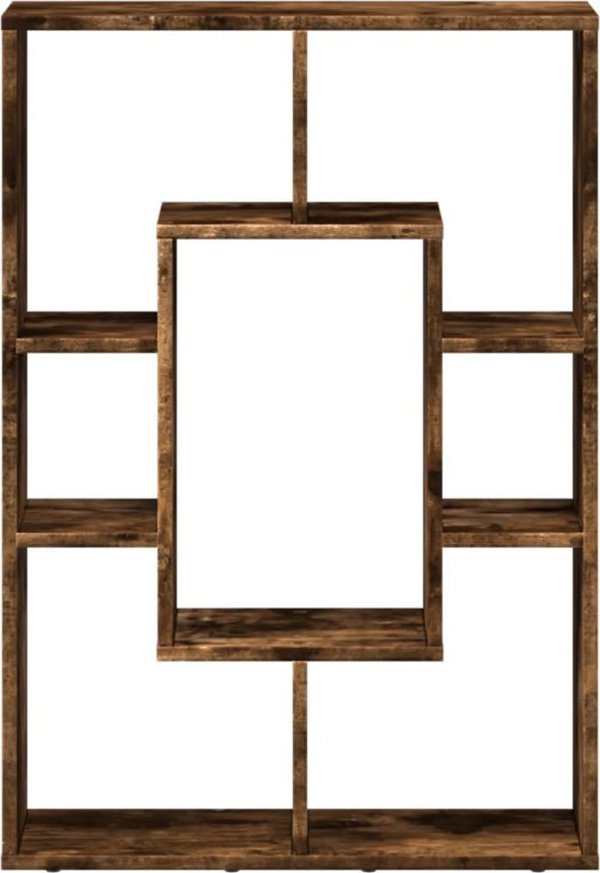 vidaXL Regal na ksiazki, przydymiony dab, 63x20x90 cm