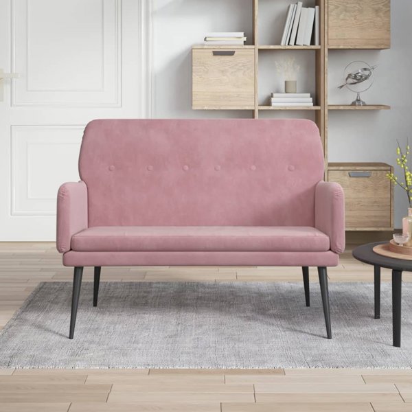 vidaXL Λαβέγκα, ροζ, 108x79x79 εκ., με επένδυση από βελούδο