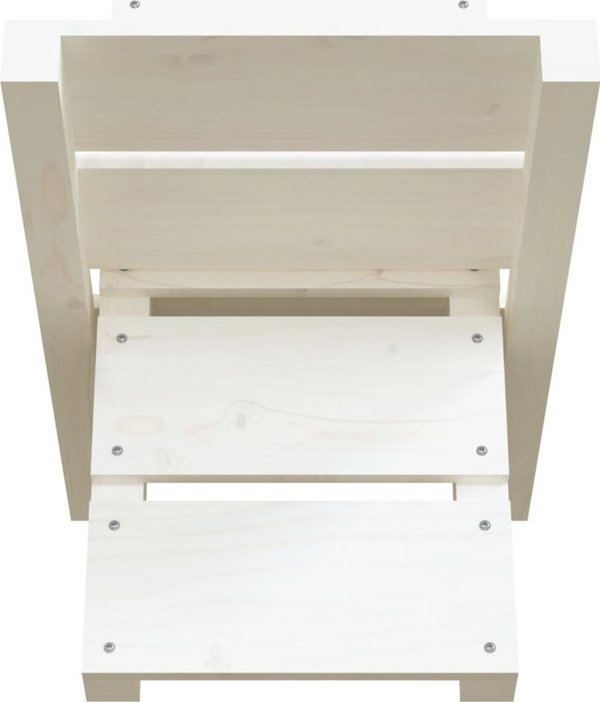 vidaXL Σταντ για ξύλα, λευκό, 47x39,5x48 εκ, πεύκο