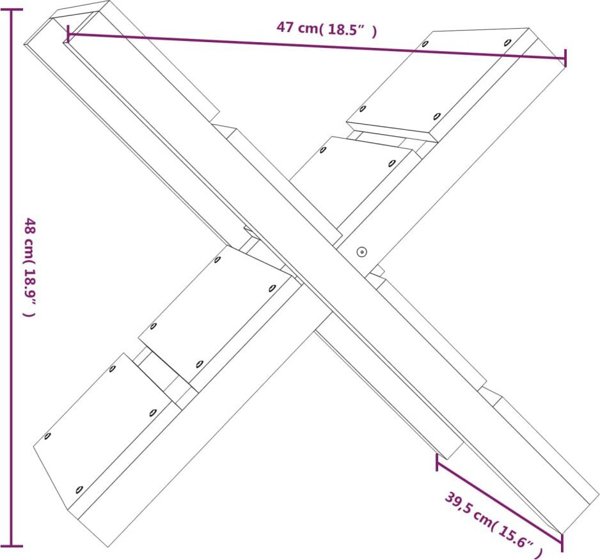 vidaXL Σταντ για ξύλα, λευκό, 47x39,5x48 εκ, πεύκο
