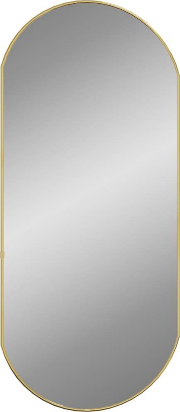 vidaXL Καθρέφτης τοίχου, χρυσός, 90x40 εκ., οβάλ