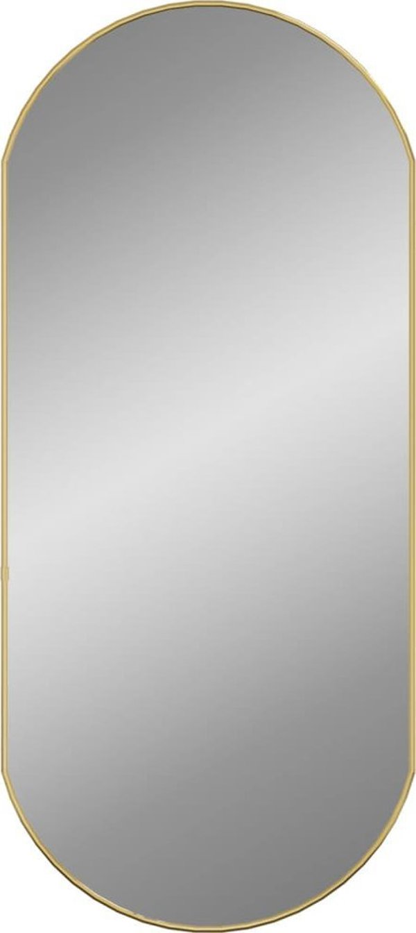 vidaXL Καθρέφτης τοίχου, χρυσός, 90x40 εκ., οβάλ