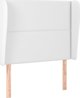 vidaXL Υποστήριγμα κεφαλιού uszak, λευκό, 103x23x118/128 εκ., τεχνητό δέρμα