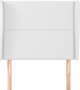 vidaXL Υποστήριγμα κεφαλιού uszak, λευκό, 103x23x118/128 εκ., τεχνητό δέρμα