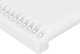 vidaXL Υποστήριγμα κεφαλιού uszak, λευκό, 103x23x118/128 εκ., τεχνητό δέρμα