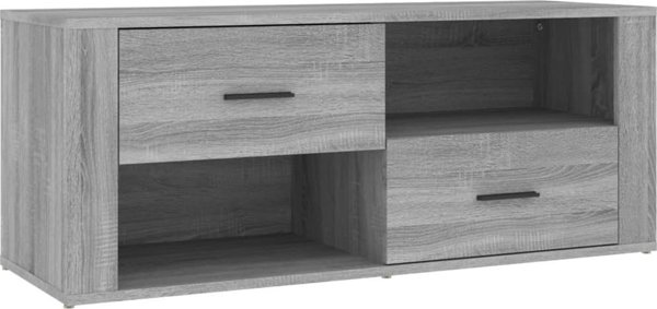vidaXL Έπιπλο τηλεόρασης, γκρι δρυς Sonoma, 100x35x40 cm