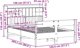 vidaXL Κρεβάτι με ράφι 140x200 cm από μασίφ πεύκο