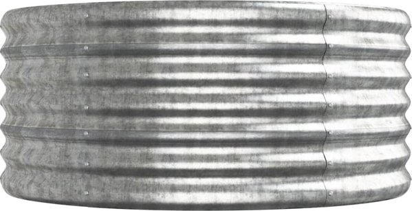 vidaXL Donica ogrodowa, malowana proszkowo stal, 368x80x36 cm, srebrna