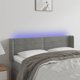 vidaXL Πλάτη κρεβατιού με LED, ανοιχτό γκρι, 147x16x78/88 cm, βελούδο