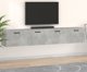 vidaXL Σετ 2 επιτοίχιες ντουλάπες, γκρι μπετό, 100x36,5x35 εκ