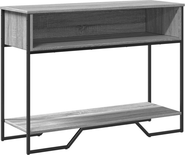 vidaXL Κονσόλα Τραπέζι, Γκρι Sonoma Δρυς, 100x35x74,5 εκ