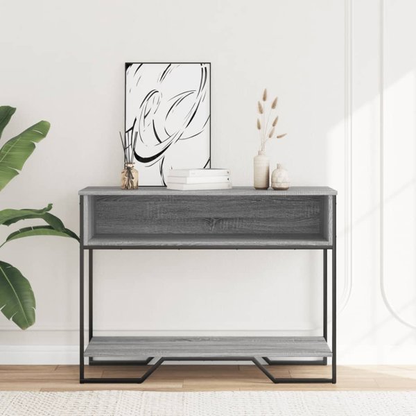 vidaXL Κονσόλα Τραπέζι, Γκρι Sonoma Δρυς, 100x35x74,5 εκ