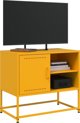 vidaXL Szafka pod telewizor, musztardowa, 68x39x60,5 cm, stalowa