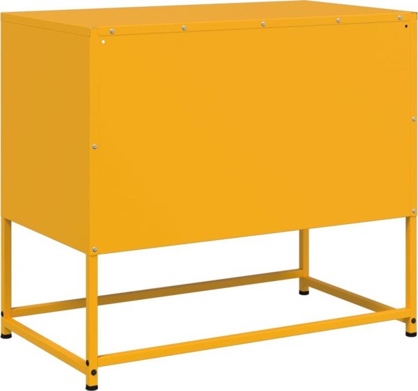 vidaXL Szafka pod telewizor, musztardowa, 68x39x60,5 cm, stalowa