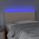 vidaXL Προσκέφαλος κρεβατιού με LED, καπουτσίνο, 100x5x78/88 cm, οικολογικό δέρμα