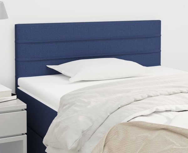 vidaXL Κεφαλάρι κρεβατιού, μπλε, 90x5x78/88 εκ., ύφασμα