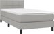 vidaXL Κρεβάτι Continental με Στρώμα, Ανοιχτό Γκρι, 100x200 cm, Υφασμάτινο