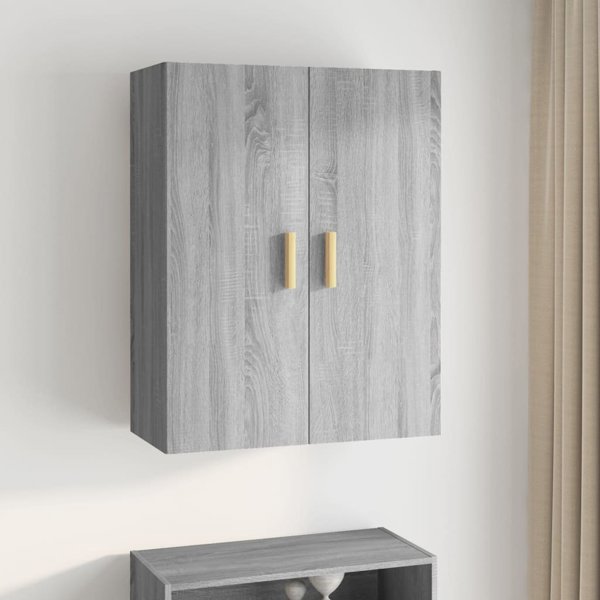 vidaXL Επιτοίχια ντουλάπα, γκρι δρυς Σονομα, 69,5x34x90 εκ.