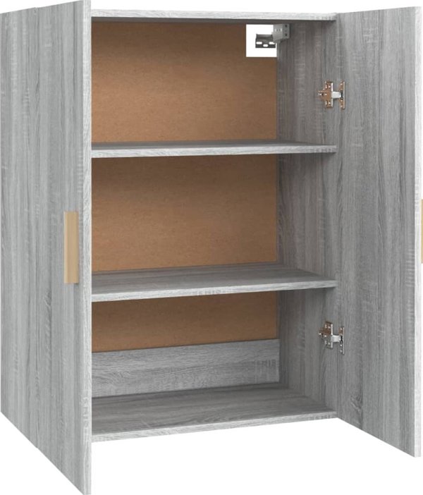 vidaXL Επιτοίχια ντουλάπα, γκρι δρυς Σονομα, 69,5x34x90 εκ.