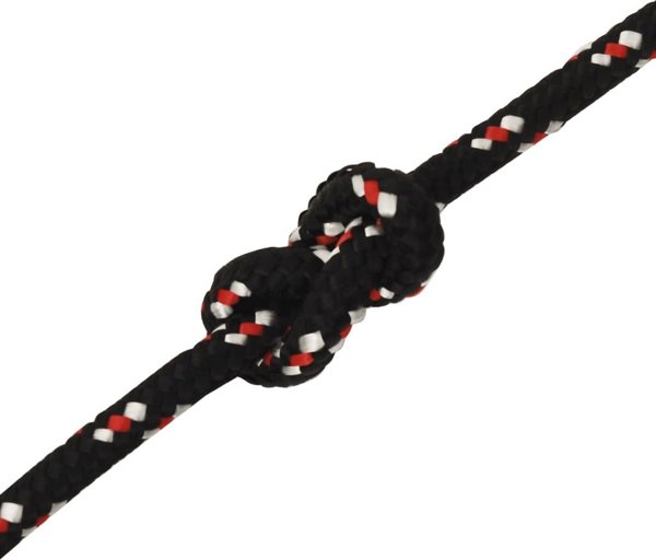 vidaXL Linka zeglarska, czarna, 12 mm, 25 m, polipropylen