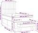 vidaXL Κρεβάτι Continental με στρώμα, μαύρο, βελούδο, 100x200 εκ.
