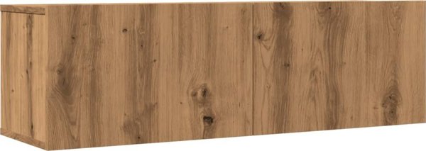 vidaXL Επιτοίχιες Ντουλάπες TV, 2 τεμ., Δρυς Artisan, 100x30x30 εκ.