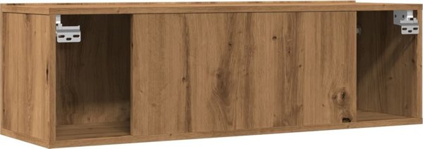 vidaXL Επιτοίχιες Ντουλάπες TV, 2 τεμ., Δρυς Artisan, 100x30x30 εκ.