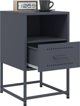 vidaXL Szafki nocne, 2 szt., antracytowe, 36x39x60,5 cm, stal