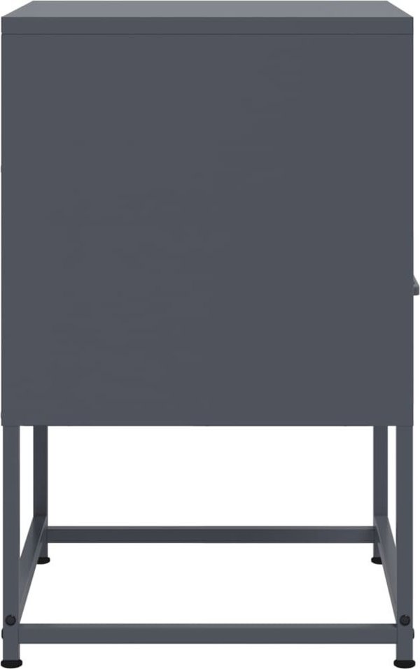 vidaXL Szafki nocne, 2 szt., antracytowe, 36x39x60,5 cm, stal