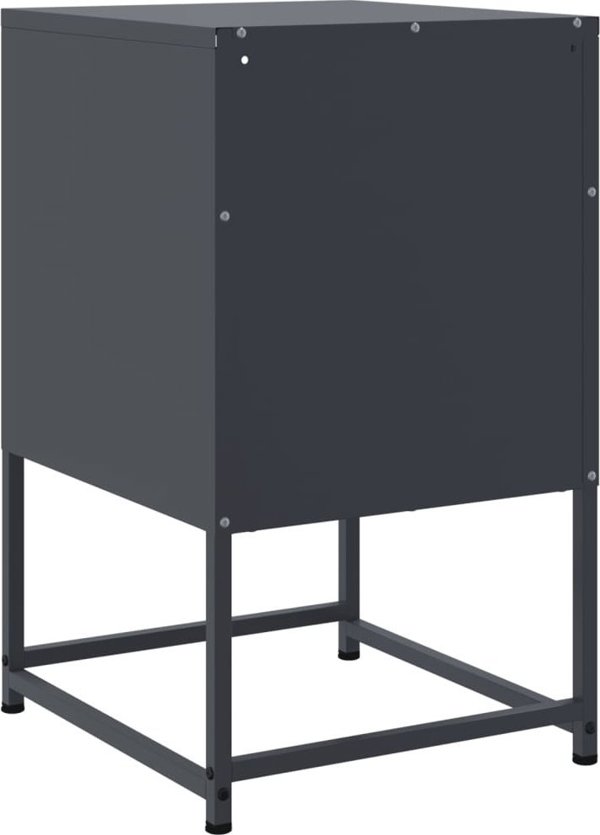 vidaXL Szafki nocne, 2 szt., antracytowe, 36x39x60,5 cm, stal