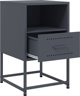vidaXL Szafki nocne, 2 szt., antracytowe, 36x39x60,5 cm, stal