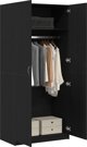 vidaXL Ντουλάπα Ρουχισμού 90x52x200 cm από Ξύλο Μηχανικής, Μαύρη Δρυς