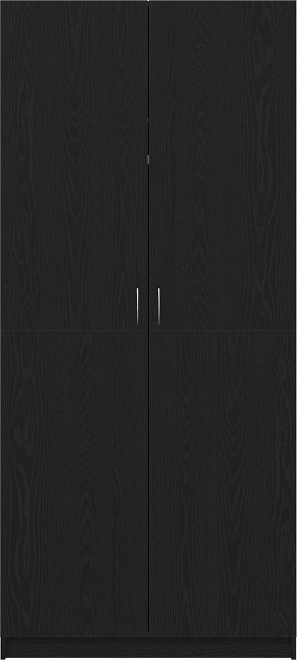 vidaXL Ντουλάπα Ρουχισμού 90x52x200 cm από Ξύλο Μηχανικής, Μαύρη Δρυς