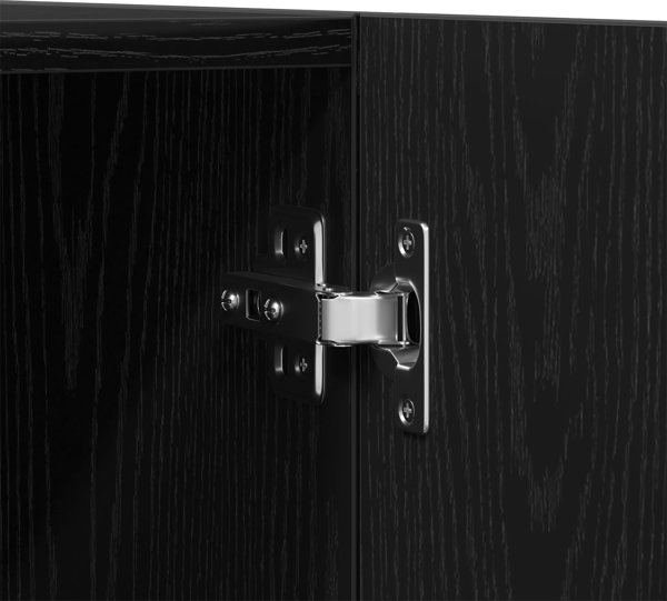vidaXL Ντουλάπα Ρουχισμού 90x52x200 cm από Ξύλο Μηχανικής, Μαύρη Δρυς