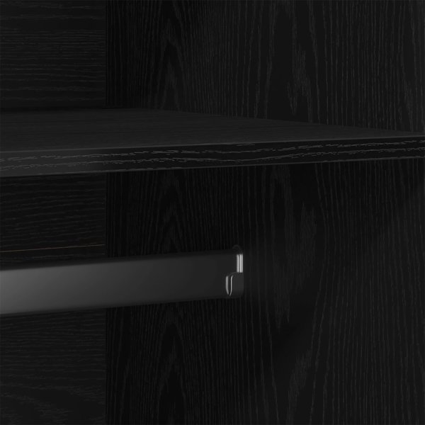 vidaXL Ντουλάπα Ρουχισμού 90x52x200 cm από Ξύλο Μηχανικής, Μαύρη Δρυς