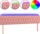vidaXL Κεφαλάρι κρεβατιού με LED, ροζ, 200x7x78/88 εκ., βελούδο