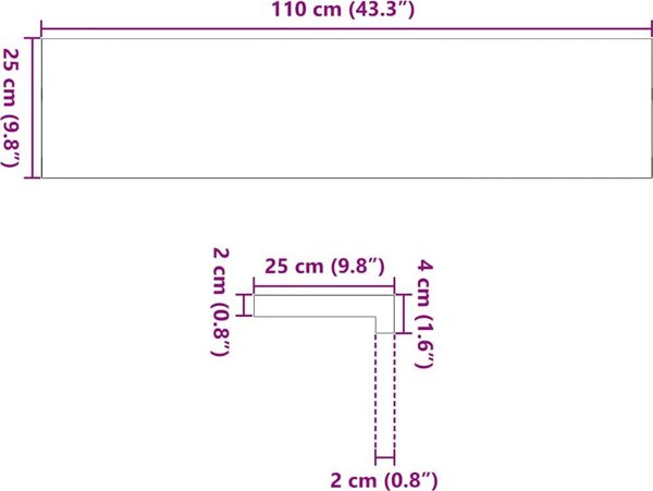 vidaXL Σκαλοπάτια σκάλας, 20 τεμάχια, σκούρο καφέ, 110x25x2 cm