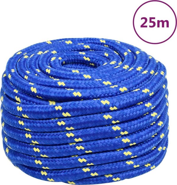 vidaXL Σχοινί ιστιοπλοΐας μπλε, 20 mm, 25 m, πολυπροπυλένιο