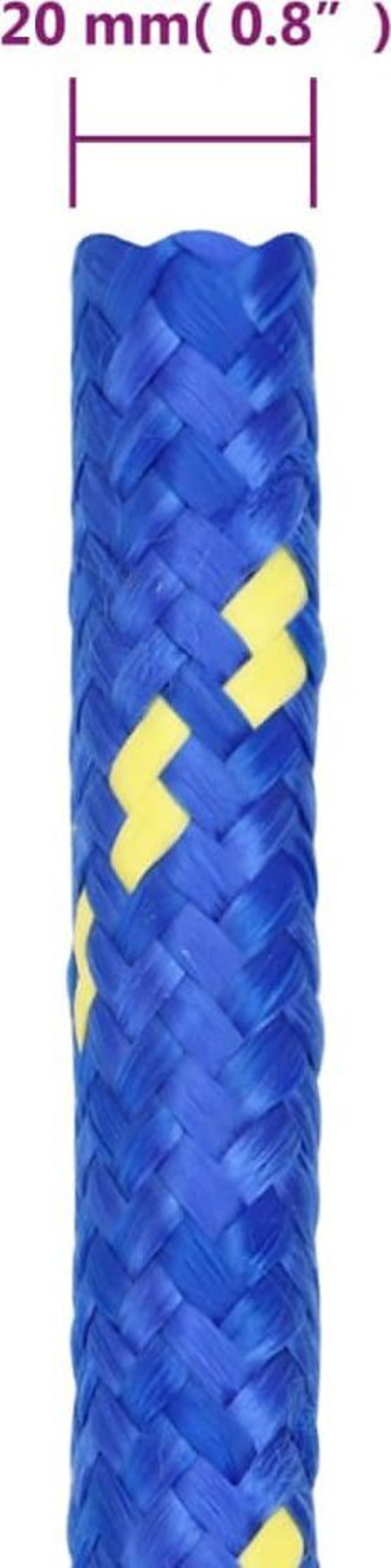 vidaXL Σχοινί ιστιοπλοΐας μπλε, 20 mm, 25 m, πολυπροπυλένιο