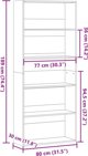 vidaXL Ραφιερα βιβλιων απο παλαιωμενο ξυλο 80x30x189 cm