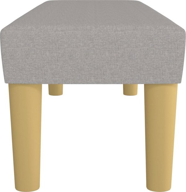vidaXL Παγκάκι, Ανοιχτό Γκρι, 100x30x30 εκ., Υφασμάτινη Επένδυση