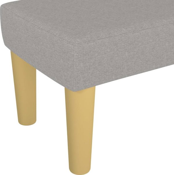 vidaXL Παγκάκι, Ανοιχτό Γκρι, 100x30x30 εκ., Υφασμάτινη Επένδυση